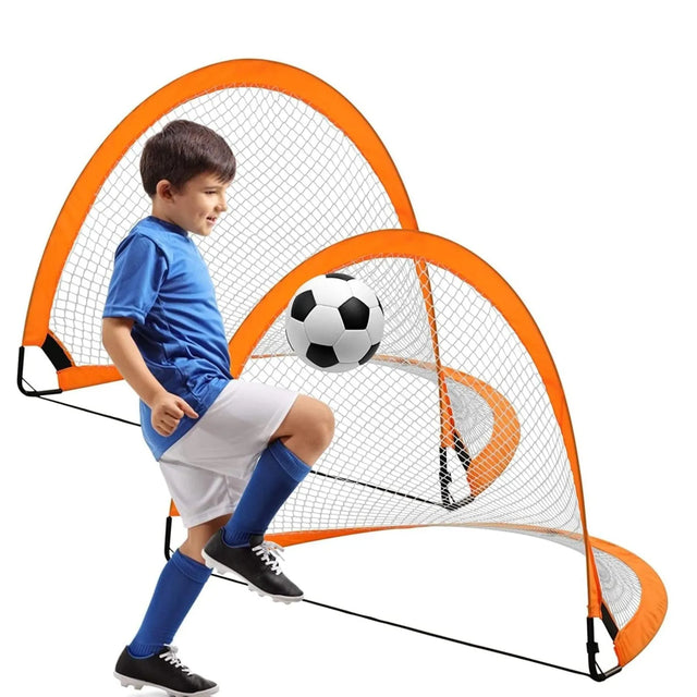 4FT Pop Up Soccer Goals Set of 2, Soccer Goals for Backyard for Kids 7-15, Soccer Nets for Backyard, Portable Kids Soccer Goals with Carry bag, Soccer Goals for Backyard for Kids, Toddler Soccer Goals