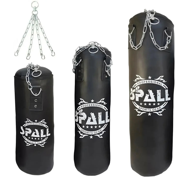 Spall Boxing Punching Bag With Chain MMA Training Gym Training Maya Hide Leather Bag Gym Equipment(SI-1094) | Ideal for All Surfaces, Kids & Adults | Match-Ready | Includes Pump & Needle