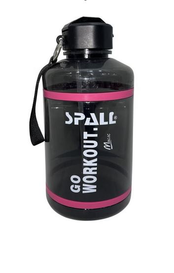 Spall Water Bottle Half Gallon Leak Proof Water Jug With Handle For Students Fitness Gym And Outdoor Sports For Men Women And Kids | Ideal for All Surfaces, Kids & Adults | Match-Ready | Includes Pump & Needle