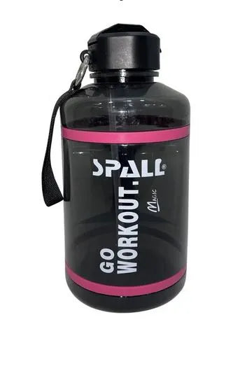 Spall Water Bottle Half Gallon Leak Proof Water Jug With Handle For Students Fitness Gym And Outdoor Sports For Men Women And Kids | Ideal for All Surfaces, Kids & Adults | Match-Ready | Includes Pump & Needle
