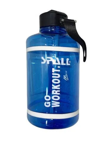 Spall Water Bottle Half Gallon Leak Proof Water Jug With Handle For Students Fitness Gym And Outdoor Sports For Men Women And Kids | Ideal for All Surfaces, Kids & Adults | Match-Ready | Includes Pump & Needle