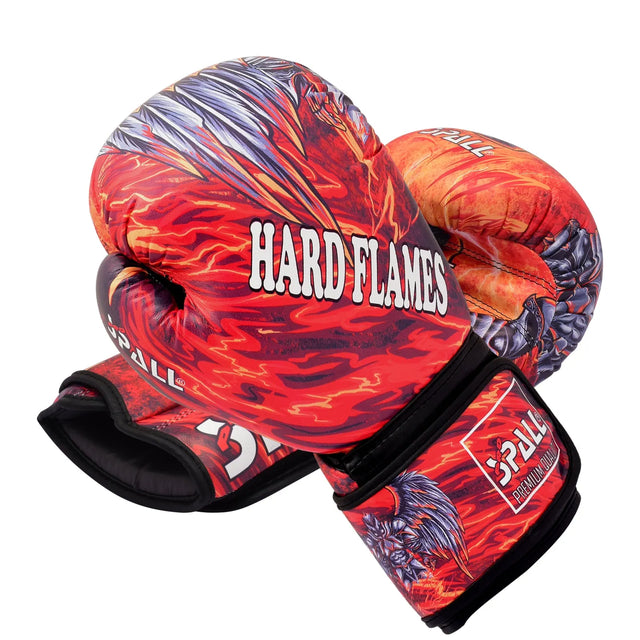 Hard Flames Boxing Gloves | Ideal for All Surfaces, Kids & Adults | Match-Ready | Includes Pump & Needle | Durable & Long-Lasting Performance