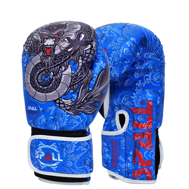 Boxing Gloves 8oz to 14oz Black Red Blue for Muay Thai Sparring Kickboxing Fitness Punching Bag Fighting Martial Arts Workout Training Ideal for Gents & Ladies By SPALL(SI-1418) | Ideal for All Surface