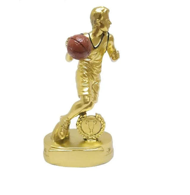 Basketball Trophy Gold Size Height 22 cm Width 11 cm Depth 5 cm For Home Indoor Outdoor Sports Game Tournaments Competitions Sport Award Decoration Lightweight Trophy(1977-A5) | Ideal for All Surfaces
