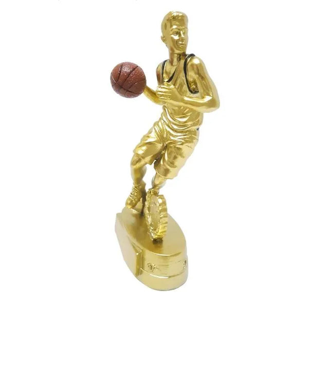 Basketball Trophy Gold Size Height 22 cm Width 11 cm Depth 5 cm For Home Indoor Outdoor Sports Game Tournaments Competitions Sport Award Decoration Lightweight Trophy(1977-A5) | Ideal for All Surfaces