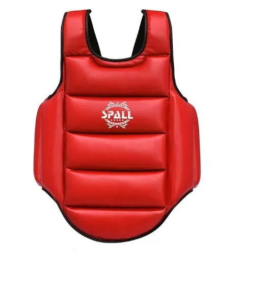 Boxing Chest Guard Solid Body Protector M L XL 2XL Red Blue Adjustable Strike Shield For Kickboxing Taekwondo Muay Thai MMA Martial Arts Heavy Punching Training(SI-1081) | Ideal for All Surfaces