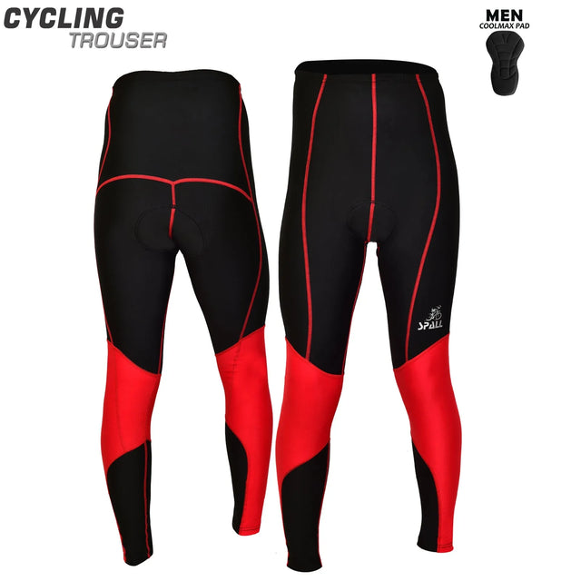 Spall Men's Long Cycling Pants Trouser Bike pants Tights Legging With 4D Sponge Padded | Ideal for All Surfaces, Kids & Adults | Match-Ready | Includes Pump & Needle | Durable & Long-Lasting Performance