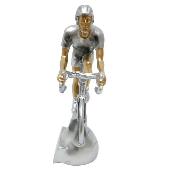 Bicycle Shape Trophy Height 20 cm Width 14 cm Depth 7 cm Silver/Brown For Cycling Championship Award School Events Birthdays Sports Games Company Events Football Team(4600-A6) | Ideal for All Surfaces