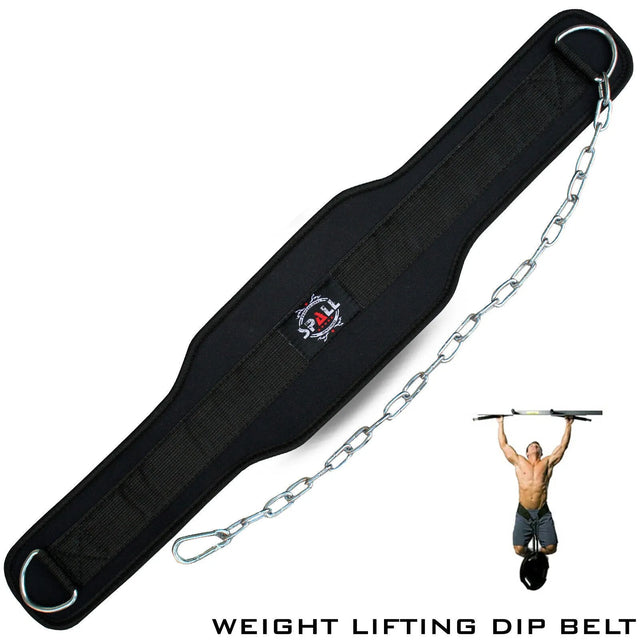 Weight Lifting Dip Belt With Steel Chain Perfect For Men And Women For Adjustable Pull Up Belt Fitness Workout Heavy Duty Pull Ups Crossfit Powerlifting Strength Training | Ideal for All Surfaces