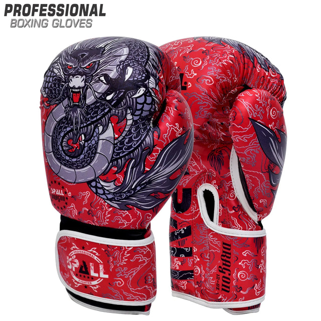 Boxing Gloves 8oz to 14oz Black Red Blue for Muay Thai Sparring Kickboxing Fitness Punching Bag Fighting Martial Arts Workout Training Ideal for Gents & Ladies By SPALL(SI-1418) | Ideal for All Surface