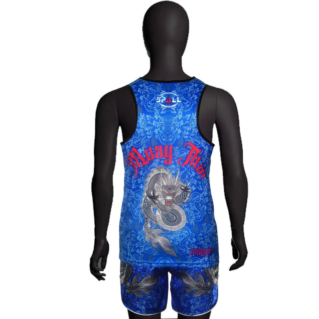 Spall Men's Gym Tank Tops & Shorts  Workout Muscle Tee Training Bodybuilding Fitness Sleeveless Muay Thai Sports Boxing Workout Tank Top Glove Boxer Fan Gift Tank Top | Ideal for All Surfaces