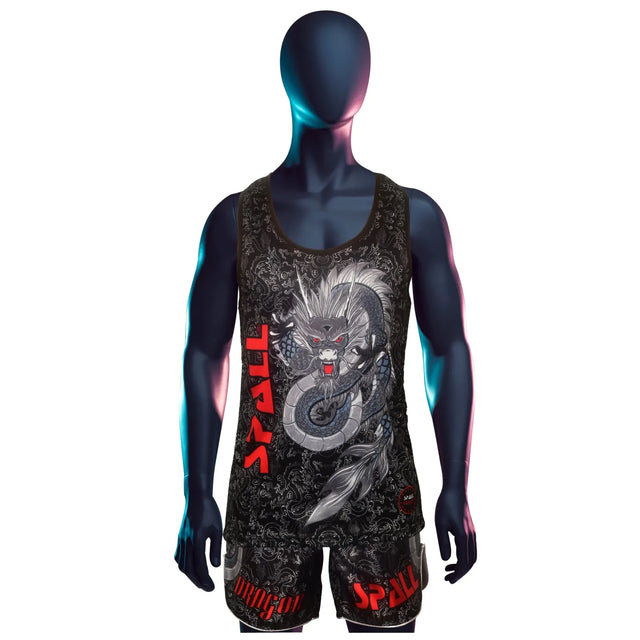 Spall Men's Gym Tank Tops & Shorts  Workout Muscle Tee Training Bodybuilding Fitness Sleeveless Muay Thai Sports Boxing Workout Tank Top Glove Boxer Fan Gift Tank Top | Ideal for All Surfaces