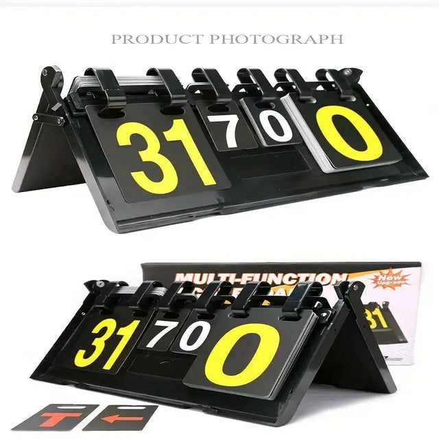 Multi-Function Scoreboard – Manual, No Plug Required, Portable Sports Score Tracker