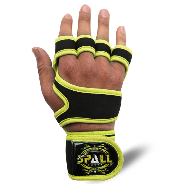 Half Finger Gym Weight Lifting Gloves Full Protection Workout Gloves For Gym Bike Training Fitness Dumbbell Pull Ups Exercise Breathable Super Lightweight(SI-6001) | Ideal for All Surfaces, Kids & Aduts