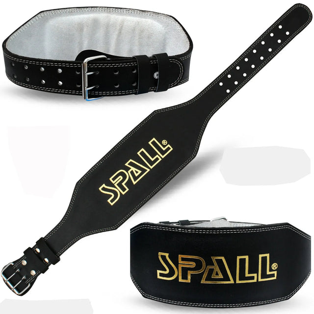 Weight Lifting Leather Belt Lower Back Support 4 Inches Wide Adjustable Buckle For Bodybuilding Home Gym Workouts Squats Strength Training And Fitness Exercise For Men And Women | Ideal for All Surfaces