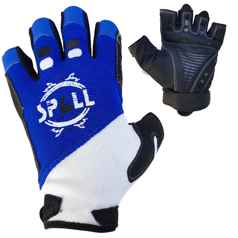Half Finger Gym Weight Lifting Gloves Full Protection Workout Gloves For Gym Bike Training Fitness Dumbbell Pull Ups Exercise Breathable Super Lightweight(SI-971) | Ideal for All Surfaces, Kids & Adults