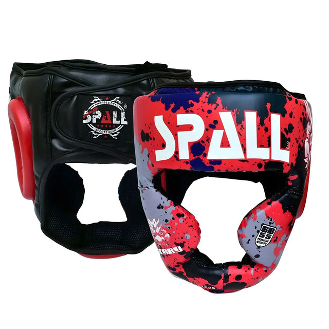 Head Guard S M L Green Black Red for Boxing Fighting Sparring Judo MMA Kickboxing Karate Muay Thai Training Safety Ear Protection for Men and Women By SPALL(SI-1229) | Ideal for All Surfaces, Kids & Adults