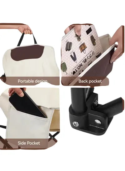 Chairs Lawn Chairs Portable Chair Support, Foldable Chair Sets up in 4 Seconds, Backpacking Chair with Caring Bags, | Ideal for All Surfaces, Kids & Adults | Match-Ready | Includes Pump & Needle
