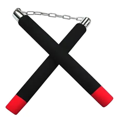 Martial Art Sticks Foam Training Sticks Bruce Lee Practice for Beginner Child 12inch Length Karate Kung Fu Pads | Ideal for All Surfaces, Kids & Adults | Match-Ready | Includes Pump & Needle