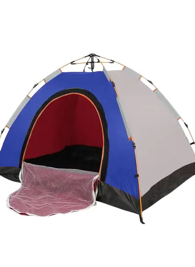 3 Person Camping Tent Automatic Instant Pop-Up Tent Lightweight Portable Tent Outdoor Camping Waterproof Camping Tent and 1 Doors with Carry Bag | Ideal for All Surfaces, Kids & Adults | Match-Ready