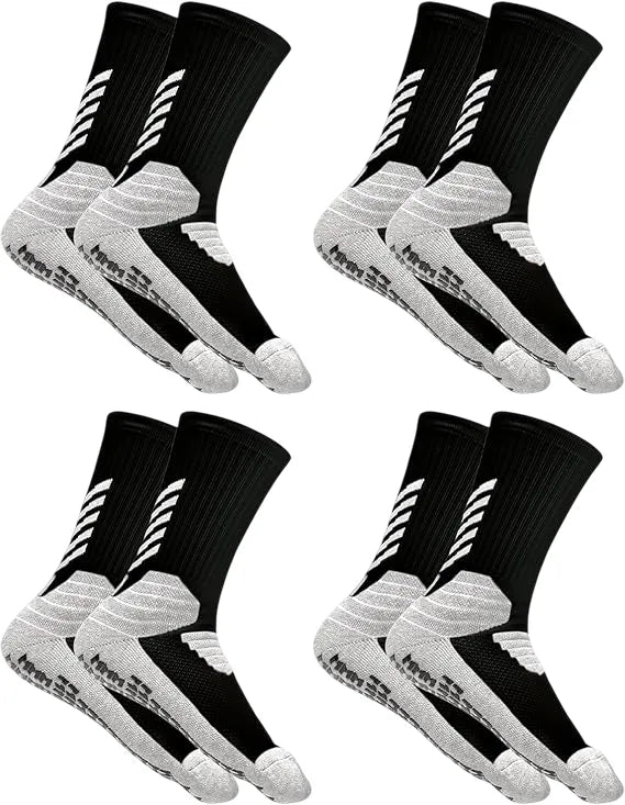 Mens Grip Socks Non Slip for Soccer,Hospital, Training,Anti Slip Grippers | Ideal for All Surfaces, Kids & Adults | Match-Ready | Includes Pump & Needle | Durable & Long-Lasting Performance