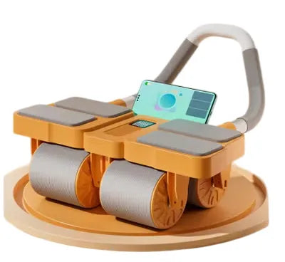 4-Wheel Butterfly Ab Roller with Elbow Pads - Automatic Rebound Core Trainer for Home Fitness & Strength Training, Durable PVC Material | Ideal for All Surfaces, Kids & Adults | Match-Ready