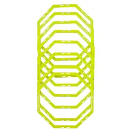 6Pcs Hexagonal Agility Training Rings Polygon Circle Tennis Soccer Football Basketball Training Equipment | Ideal for All Surfaces, Kids & Adults | Match-Ready | Includes Pump & Needle