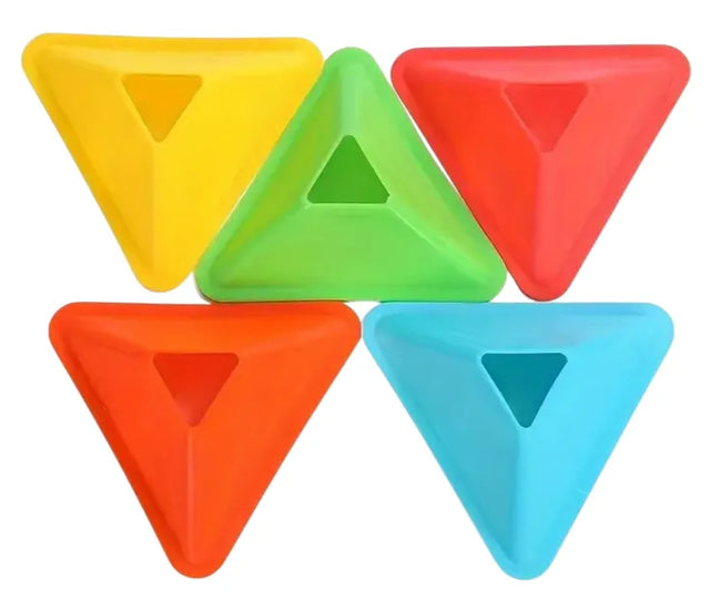 50 Pack Cones Sports, Soccer Cones, Plastic Traffic Cones Sport Training Marker Cones, Modern Sports Cones | Ideal for All Surfaces, Kids & Adults | Match-Ready | Includes Pump & Needle | Durable & Long-Lasting