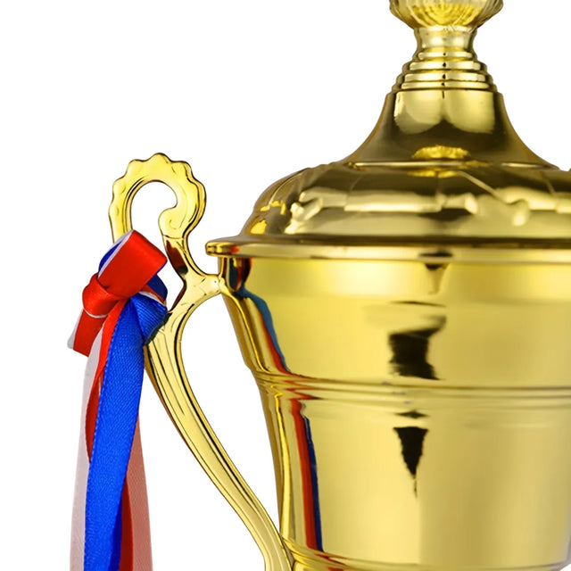30cm Large Iron Metal Trophy Cup, for Sports Events, Championship, Football League Match, Team Collaboration Award | Ideal for All Surfaces, Kids & Adults | Match-Ready | Includes Pump & Needle