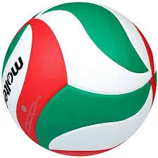 Molten V 5 M 4500 Volleyball, Blanc-Vert-Route | Ideal for All Surfaces, Kids & Adults | Match-Ready | Includes Pump & Needle | Durable & Long-Lasting Performance