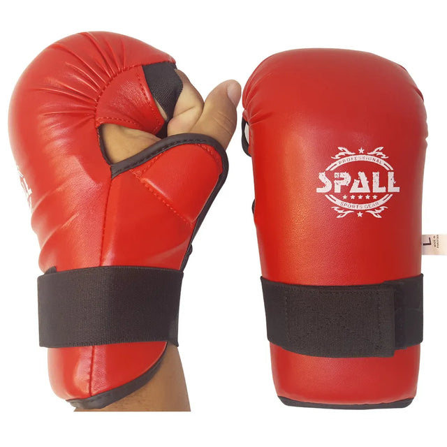 Karate Gloves For Punching Bag Professional Thumb Elastic Artificial Leather Material Fighting Practice Coaching Training Mitts Ideal For Men And Women(SI-1051) | Ideal for All Surfaces, Kids & Adults