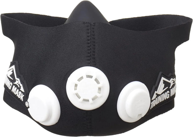 Training Mask With Three Resistance Valves Increase Your Sports Performance Multi Level Resistance Black For Weight Lifting Workout Running Fitness | Ideal for All Surfaces, Kids & Adults | Match-Ready