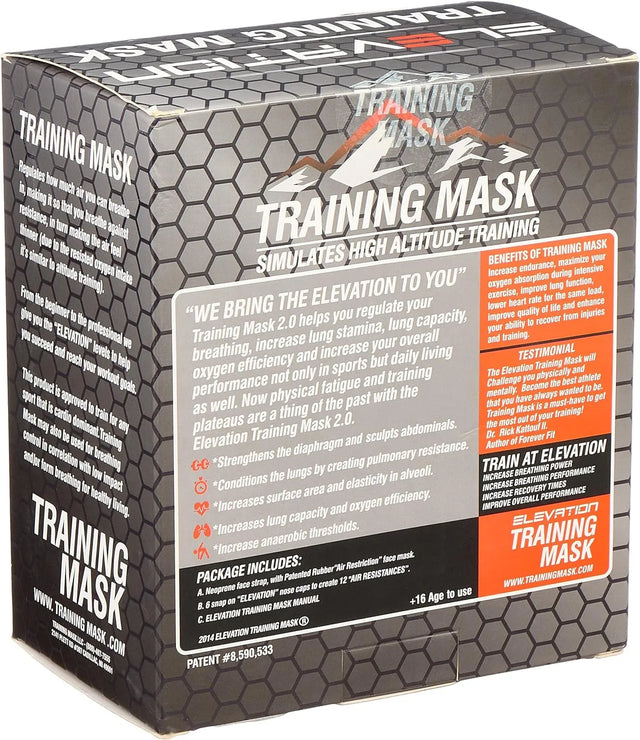 Training Mask With Three Resistance Valves Increase Your Sports Performance Multi Level Resistance Black For Weight Lifting Workout Running Fitness | Ideal for All Surfaces, Kids & Adults | Match-Ready