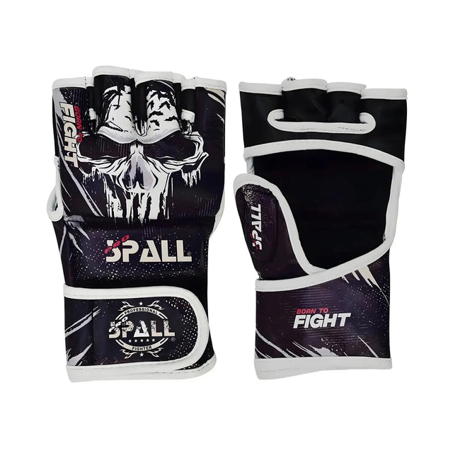MMA Gloves Artificial Leather Half-Finger Red Black Blue Men & Women Punching Bag for UFC Muay Thai Kickboxing Sparring Training and Combat Grappling Gloves By SPALL(SI-2201) | Ideal for All Surfaces