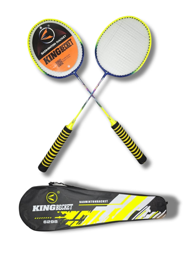 Badminton Rocket With Grip Soft Handles Smash Power Frame With Free Full Cover Ultra Light Weight Carbon Fiber Single High Grade Perfect For Men And Women | Ideal for All Surfaces, Kids & Adults