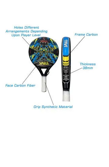 Paddle Tennis Racket Carbon Fiber. Take Your Game To The Next Level With The Paddle Tennis Racket Fiber Tennis(6070) | Ideal for All Surfaces, Kids & Adults | Match-Ready | Includes Pump & Needle