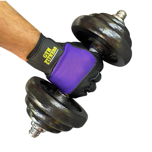 Weight Lifting Leather Gloves Short Strap Power Lifting Gloves Strong Grip palm Exercise Fitness Strength Gloves Home Gym (201) | Ideal for All Surfaces, Kids & Adults | Match-Ready | Includes Pump & Needle