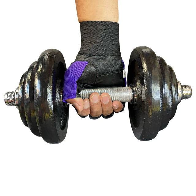 Weight Lifting Leather Gloves Short Strap Power Lifting Gloves Strong Grip palm Exercise Fitness Strength Gloves Home Gym (201) | Ideal for All Surfaces, Kids & Adults | Match-Ready | Includes Pump & Needle