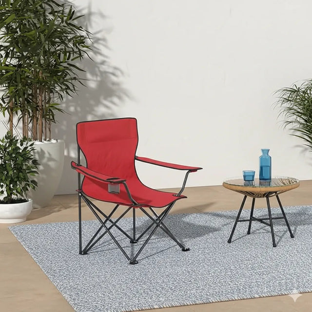 Spall Folding Camping Chair Portable Outdoor Chair for Camping Fishing Beach and Picnic with Cup Holder