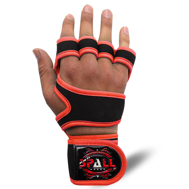 Half Finger Gym Weight Lifting Gloves Full Protection Workout Gloves For Gym Bike Training Fitness Dumbbell Pull Ups Exercise Breathable Super Lightweight(SI-6001) | Ideal for All Surfaces, Kids & Aduts