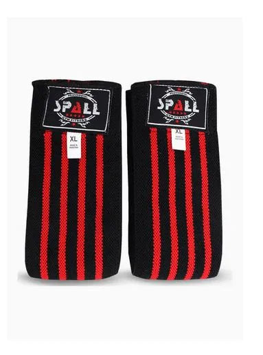 Spall Fitness Knee Wraps Compression Elasticity Weightlifting Squat Fitness For Gym Workout Cross Training For Men And Women | Ideal for All Surfaces, Kids & Adults | Match-Ready | Includes Pump & Needle