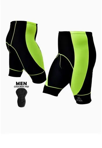 Spall Men's Padded Bike Shorts 3D Padding Mountain Biking Bicycle Riding | Ideal for All Surfaces, Kids & Adults | Match-Ready | Includes Pump & Needle | Durable & Long-Lasting Performance