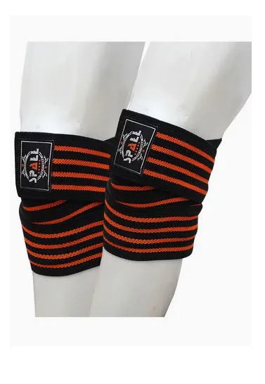 Spall Fitness Knee Wraps Compression Elasticity Weightlifting Squat Fitness For Gym Workout Cross Training For Men And Women | Ideal for All Surfaces, Kids & Adults | Match-Ready | Includes Pump & Needle