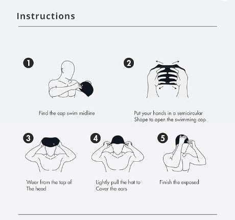 Swimming Cap Comfortable Rubber Swim Bubble Cap Waterproof High Elastic For Long Short And Curly Hair Curly Braids Silicone Shower Hat Keep Hairstyle | Ideal for All Surfaces, Kids & Adults | Match-Ready