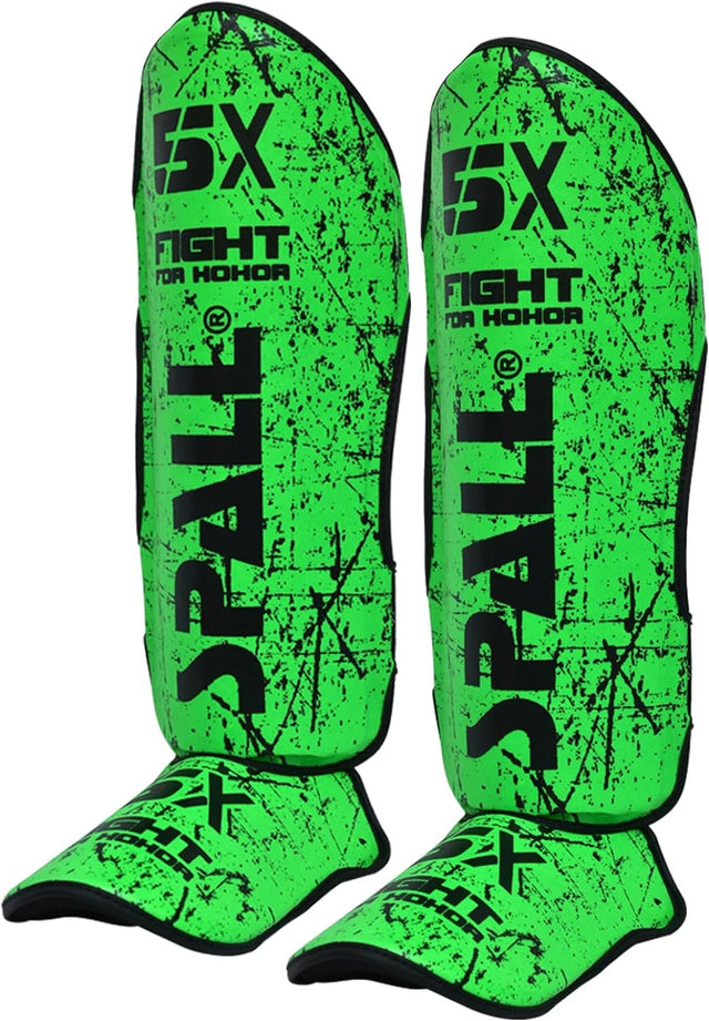 Shin In Step Guards S M L XL White Black Green Blue Red F.Green Orange For Martial Arts Muay Thai Sparring Kickboxing Taekwondo Karate And Boxing Gear(SI-1380) | Ideal for All Surfaces, Kids & Adults
