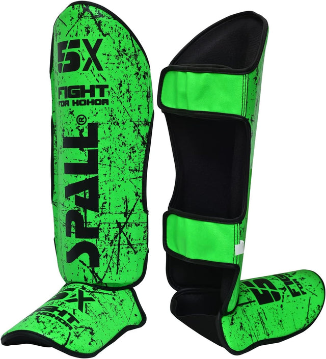 Shin In Step Guards S M L XL White Black Green Blue Red F.Green Orange For Martial Arts Muay Thai Sparring Kickboxing Taekwondo Karate And Boxing Gear(SI-1380) | Ideal for All Surfaces, Kids & Adults