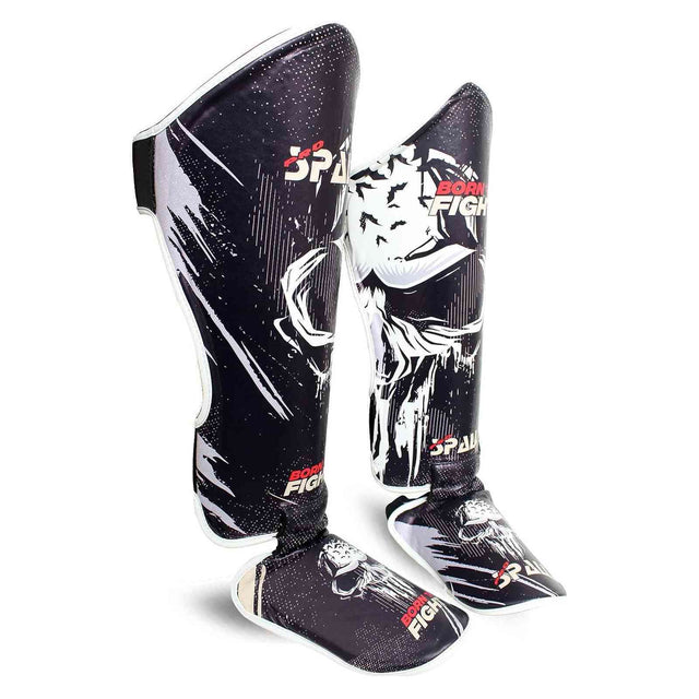 Shin Instep Pads Black Red Blue for Protective Leg (SI-1357) | Ideal for All Surfaces, Kids & Adults | Match-Ready | Includes Pump & Needle | Durable & Long-Lasting Performance