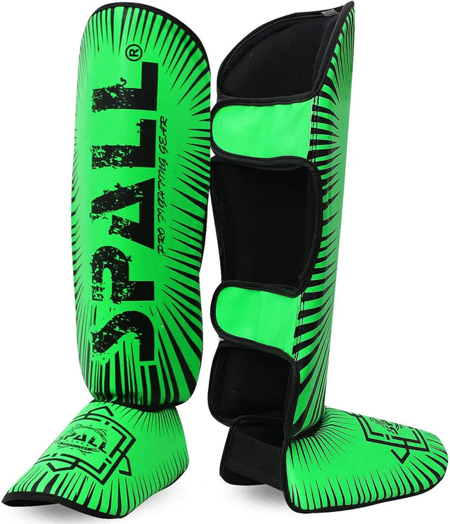 Shin In Step Guard XS S M L XL White Red Green F.Yellow Orange Black For Martial Arts Sparring Kickboxing Karate Boxing Gear And Training For Men And Women(SI-1141) | Ideal for All Surfaces, Kids & Adults