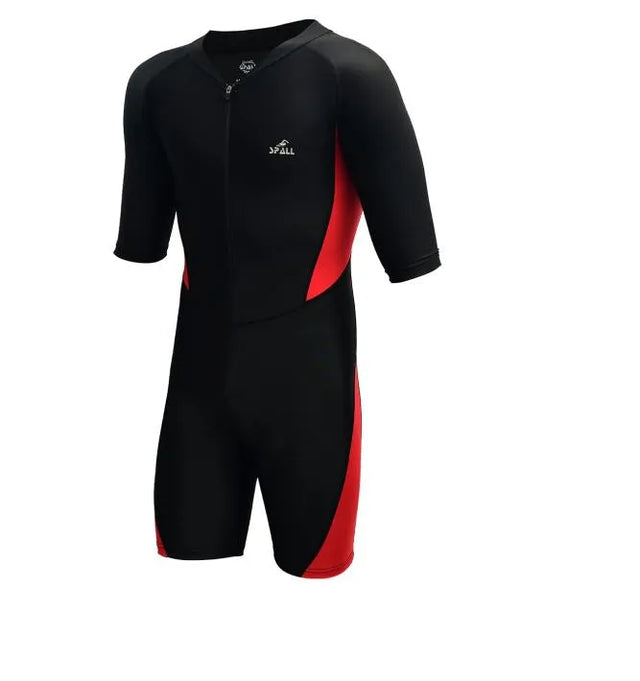 Spall Swimming Short Sleeve Front Zipper Warm Shorty Diving Suit Sun Protection Suitable for Wakeboarding Diving Snorkeling Sailing | Ideal for All Surfaces, Kids & Adults | Match-Ready | Includes Pump & Needle