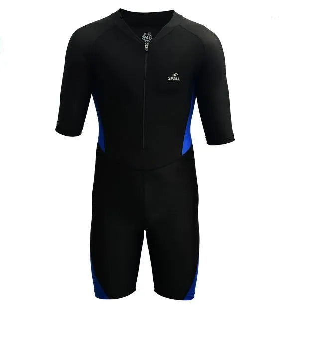 Spall Swimming Short Sleeve Front Zipper Warm Shorty Diving Suit Sun Protection Suitable for Wakeboarding Diving Snorkeling Sailing | Ideal for All Surfaces, Kids & Adults | Match-Ready | Includes Pump & Needle
